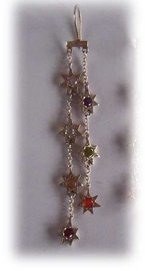 chakra jewellery - ear rings cascade